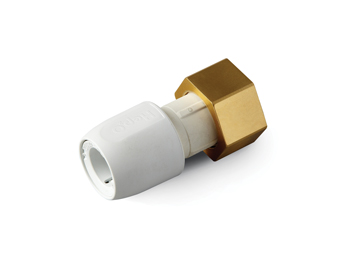 product visual Hep2O Straight Tap Connector With Brass Nut 3/4"x15mm White