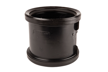 product visual Wavin Soil D/S Pipe Coupler 110mm Black
