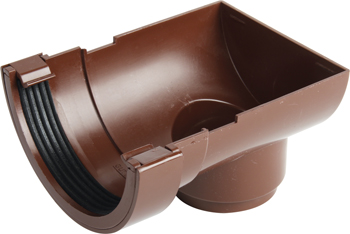 product visual Osma RoundLine stopend outlet 112mm brown