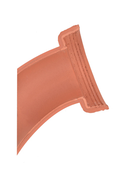 product visual Hepworth Clay right-hand 1/2 section branch channel bend 50° 100mm
