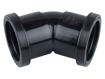 product visual Osma Waste push-fit bend 45° 32mm black