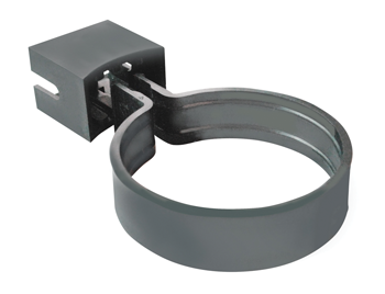 product visual Wavin RoundLine Pipe Or Socket Bracket 68mm Anthracite Grey