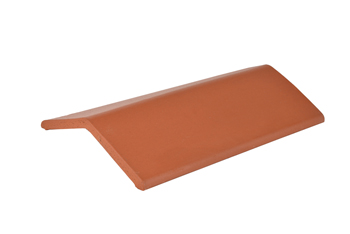 product visual Hepworth Terracotta plain angle ridge tile red 135° length 450mm