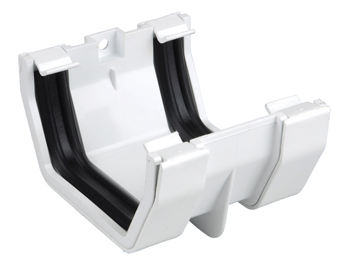 product visual Wavin Squareline Gutter Jointing Bracket 100mm White