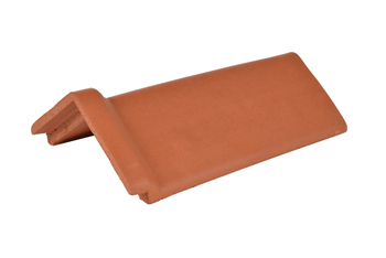 product visual Hepworth Terracotta capped angle ridge tile red 105° length 450mm